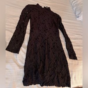 Black long sleeve lacy dress size medium